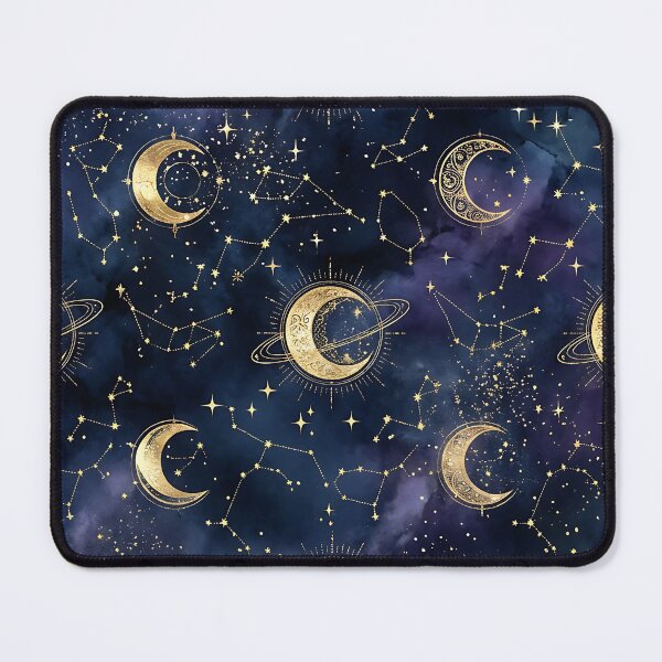 Item preview, Celestial Moon Phases Constellation Star Pattern designed and sold by wallpapersarts.