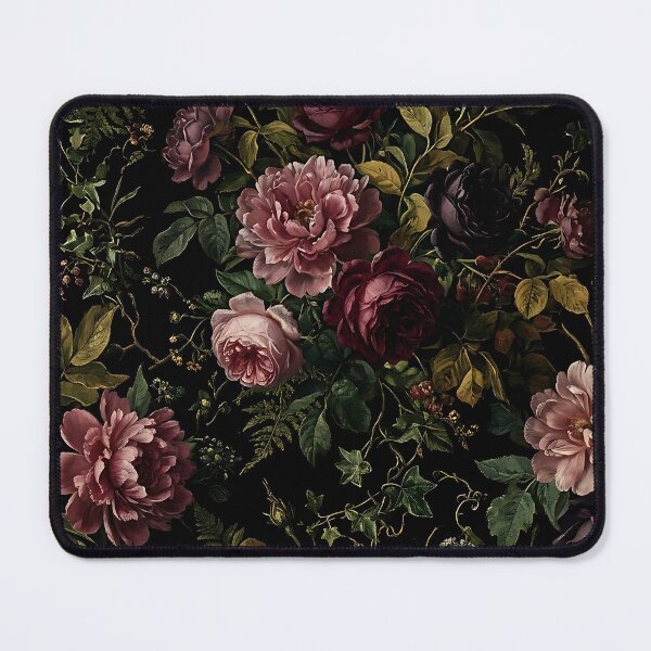 Item preview, Moody Dark Botanical Floral Tapestry Pattern designed and sold by wallpapersarts.