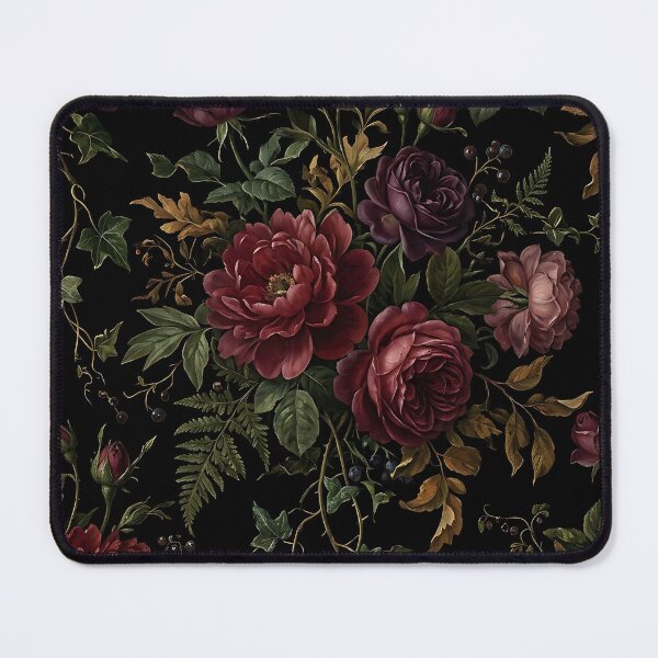 Item preview, Moody Dark Botanical Floral Tapestry Pattern designed and sold by wallpapersarts.