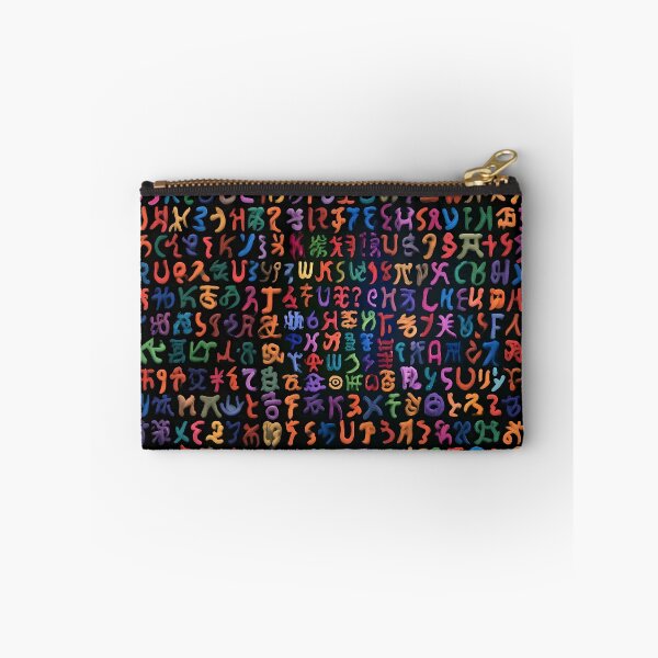 Item preview, Neon Colorful Alien Glyphs Cyber Runes Pattern designed and sold by Lunat1kk.