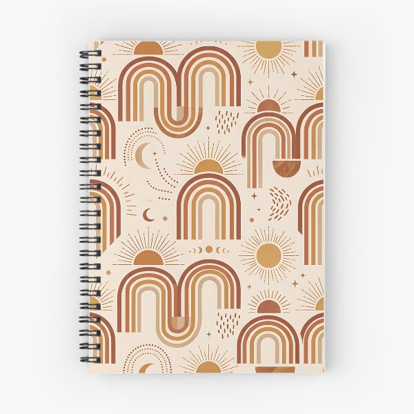 Item preview, Modern Boho Sunburst Geometric Arches Pattern designed and sold by wallpapersarts.