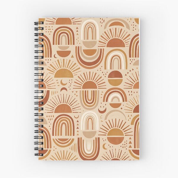 Item preview, Modern Boho Sunburst Geometric Arches Pattern designed and sold by wallpapersarts.
