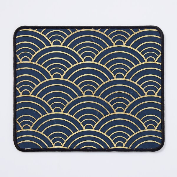 Item preview, Japanese Seigaiha Gold Ocean Waves Pattern designed and sold by wallpapersarts.