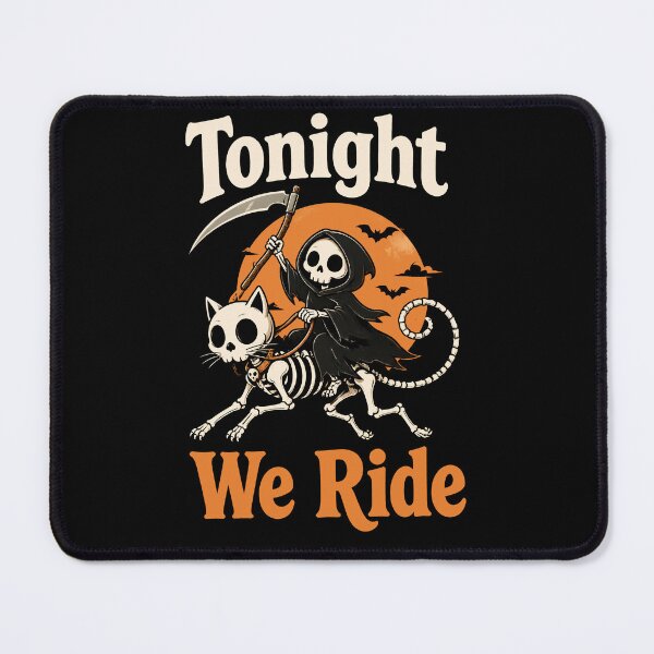 Item preview, Tonight We Ride Funny Cat Grim Reaper Halloween Gift designed and sold by Say It With Ink.
