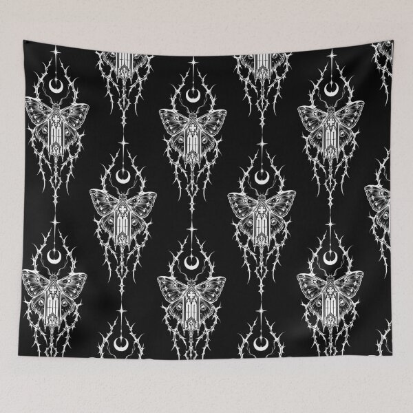 Item preview, Gothic Cathedral Moth White designed and sold by MORIANO TATTOOS.