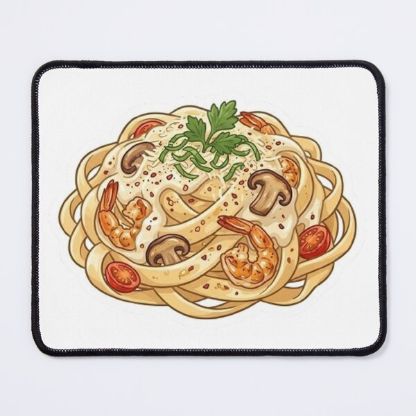 Item preview, Creamy Shrimp Alfredo Pasta - Delicious Italian Foodie  designed and sold by PetalsPaws.