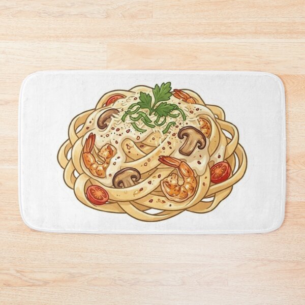 Item preview, Creamy Shrimp Alfredo Pasta - Delicious Italian Foodie  designed and sold by PetalsPaws.
