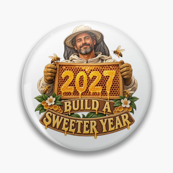 Item preview, Beekeeper Builds a Sweeter New Year 2027 designed and sold by RAX Mirth Studio.