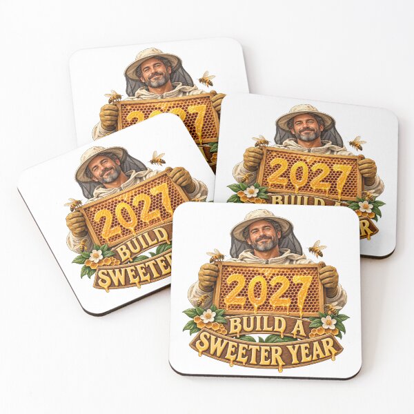 Item preview, Beekeeper Builds a Sweeter New Year 2027 designed and sold by RAX Mirth Studio.
