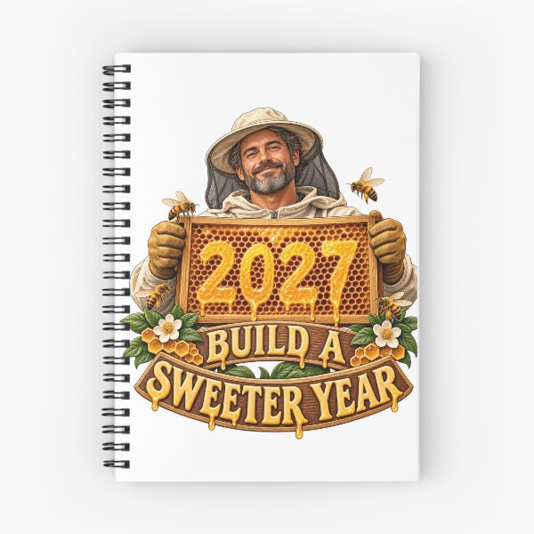Item preview, Beekeeper Builds a Sweeter New Year 2027 designed and sold by RAX Mirth Studio.