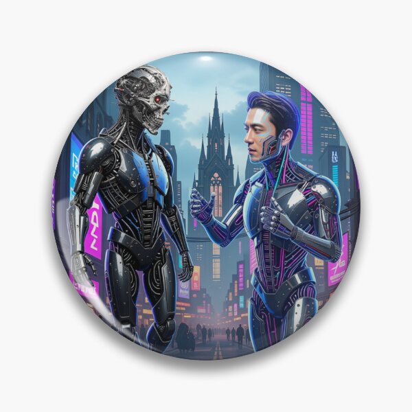 Artikelvorschau, Cyberpunk Cyborg Allianz Gotische Kathedrale Rahmenkunst entworfen und verkauft von LazyDayzCo.