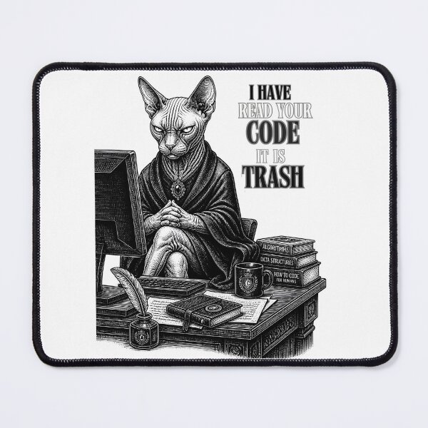 Item preview, Sphynx Cat Code Review Funny Programmer Sarcastic Gifts designed and sold by LeSoniPapaPrint.