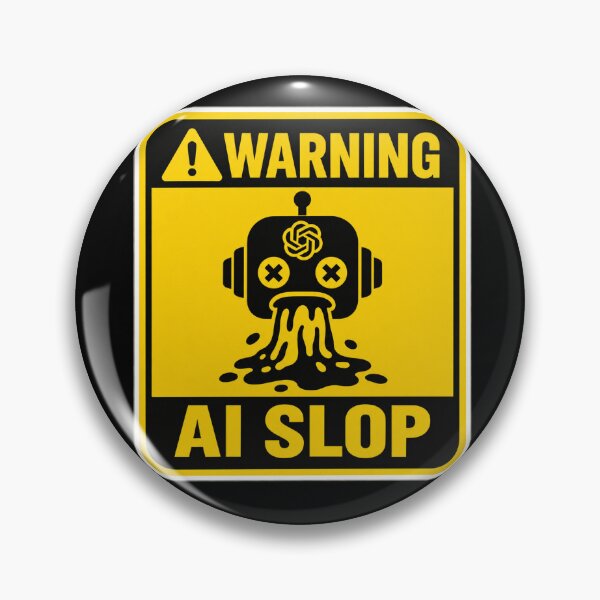 Item preview, Warning AI Slop designed and sold by Lofi-Universe.