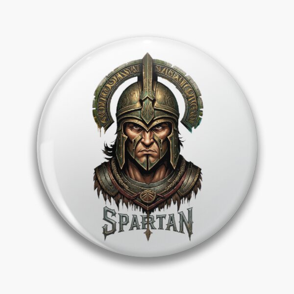 Artikelvorschau, Antike, motivierende griechische Grafik eines spartanischen Kriegers mit Helm und dem Schriftzug SPARTAN. entworfen und verkauft von Giulivo Store Graphic.