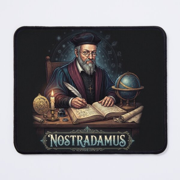 Item preview, Nostradamus Prophecies Seer Astrologer Writing By Candlelight designed and sold by Owcomm.