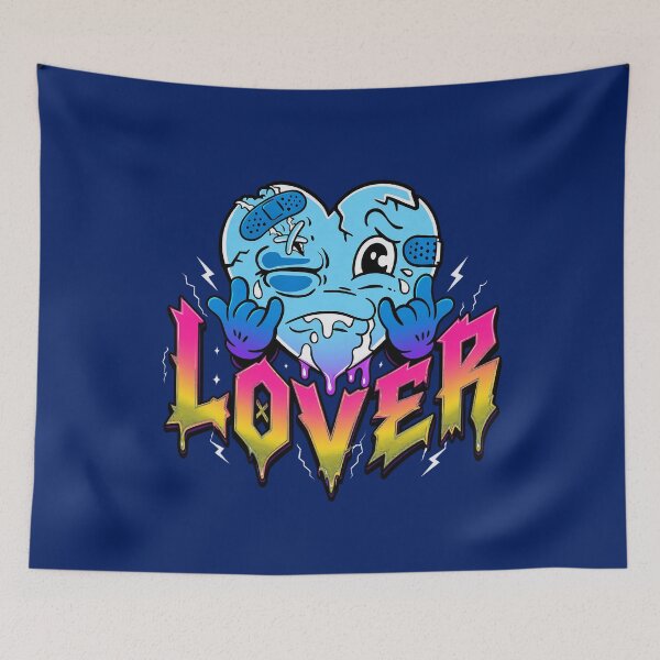 Item preview, Lover Cute Retro Vintage Crying Blue Heart Mascot designed and sold by BigBodegaa.