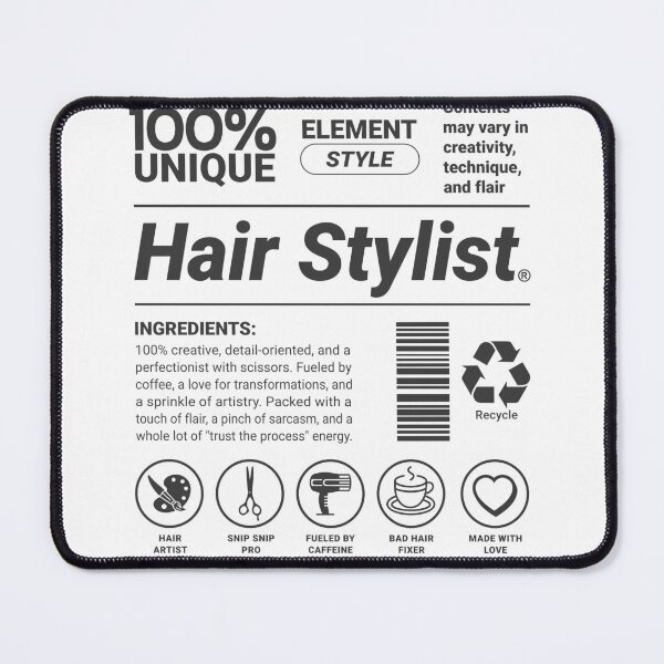 Item preview, Hair Stylist Ingredients Funny Salon Label designed and sold by justinhmorton.