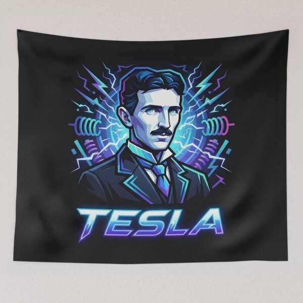Item preview, Nikola Tesla Electric Genius Portrait Graphic    designed and sold by Owcomm.