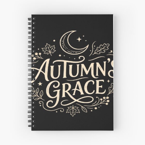 Item preview, Autumn Grace – Elegant Fall Moon and Botanical Typography designed and sold by Art for your Soul.