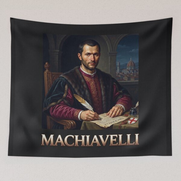 Aperçu de l'œuvre Portrait de personnage historique de la Renaissance de Nicolas Machiavel créée et vendue par Owcomm.