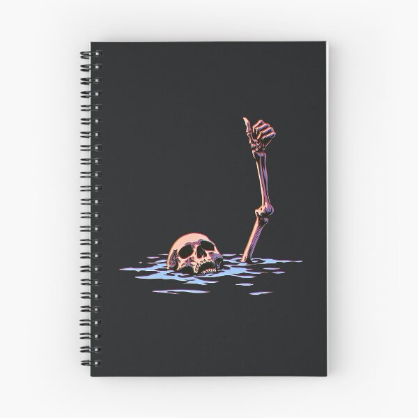 Item preview, Skeleton Thumbs Up Sinking in Water Funny Dark Humor Art designed and sold by peterdesigns.