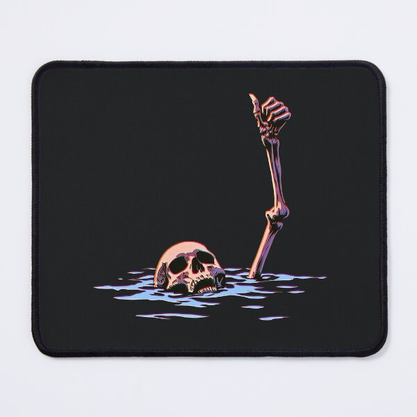Item preview, Skeleton Thumbs Up Sinking in Water Funny Dark Humor Art designed and sold by peterdesigns.