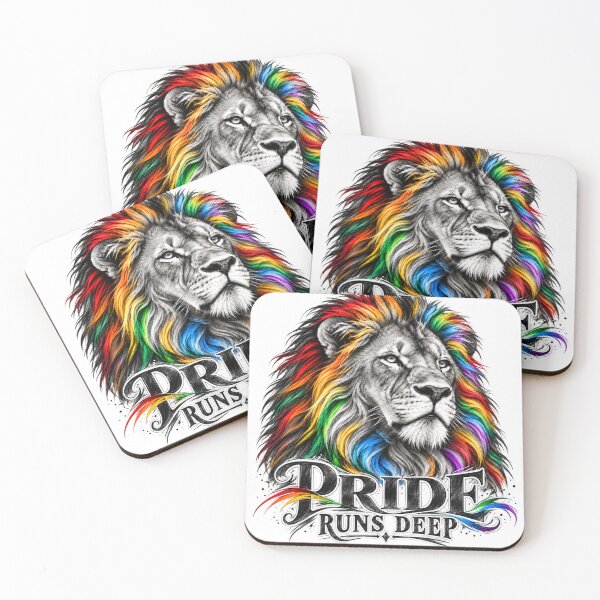 Item preview, Pride Runs Deep – Rainbow Lion LGBTQ+ Pride Design designed and sold by RG3D Project .