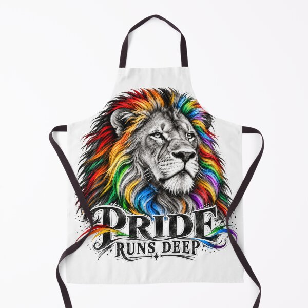 Item preview, Pride Runs Deep – Rainbow Lion LGBTQ+ Pride Design designed and sold by RG3D Project .