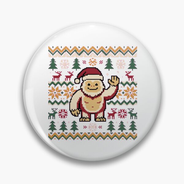 Item preview, Pixel Yeti Vintage Holiday Sweater Pattern Graphic Design designed and sold by AmadeusModern.