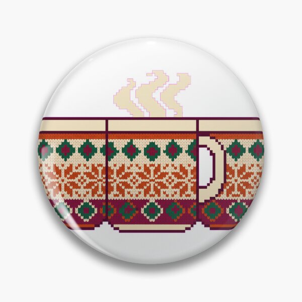 Item preview, Retro Hot Cocoa Mug Geometric Holiday Sweater Pattern designed and sold by AmadeusModern.
