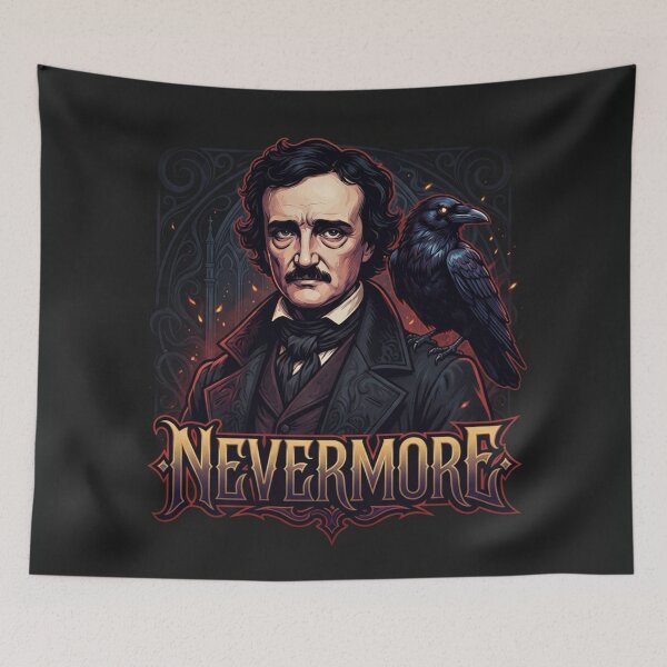 Item preview, Edgar Allan Poe Nevermore Gothic Raven Portrait    designed and sold by Owcomm.