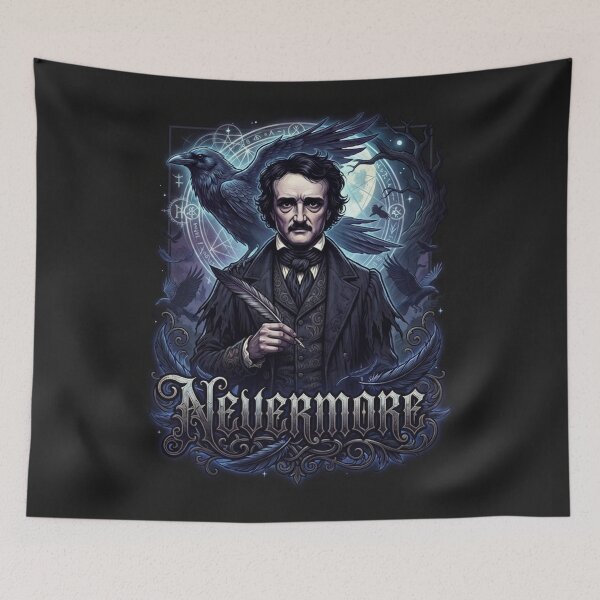 Item preview, Edgar Allan Poe Nevermore Dark Raven Gothic Portrait    designed and sold by Owcomm.