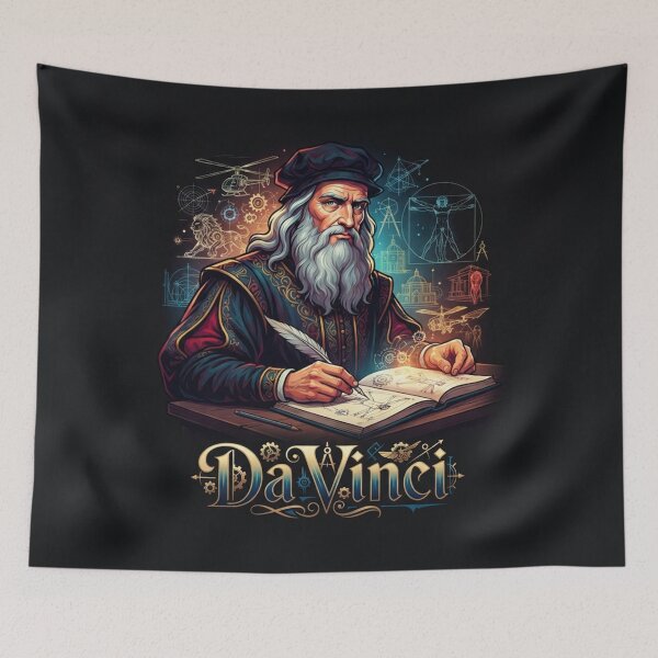 Item preview, Leonardo da Vinci Renaissance Genius Inventor Sketchbook Portrait    designed and sold by Owcomm.
