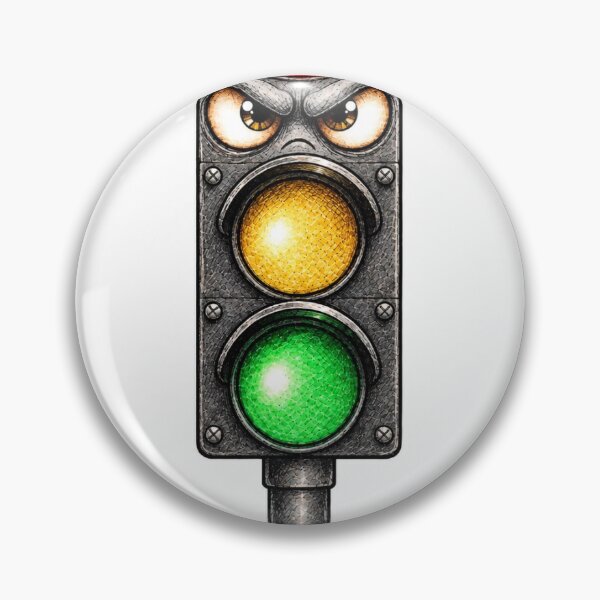 Item preview, Traffic light with an angry look and character designed and sold by BigArt-ec.