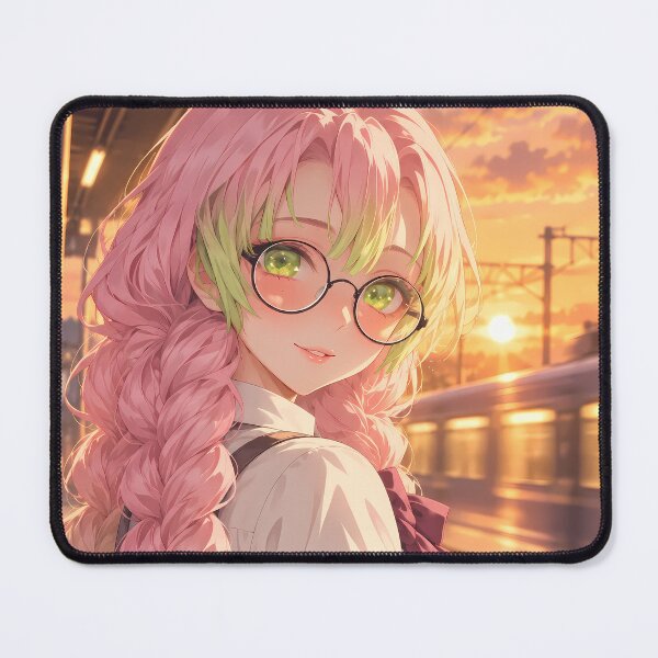 Artikelvorschau, Mitsuri Kanroji Demon Slayer Sunset Train Station entworfen und verkauft von mildaclairmo.