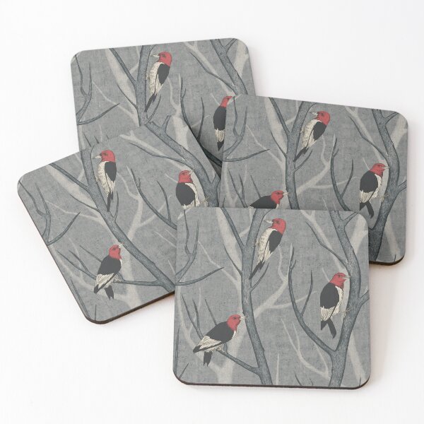 Item preview, Red-Headed Woodpeckers on Bare Winter Branches - Dark designed and sold by somecallmebeth.