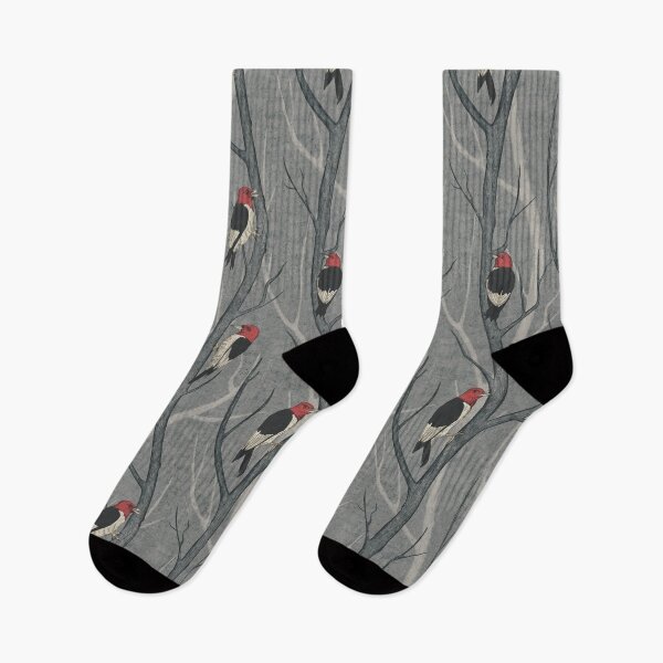 Item preview, Red-Headed Woodpeckers on Bare Winter Branches - Dark designed and sold by somecallmebeth.