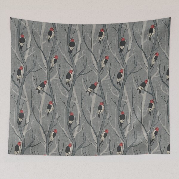 Item preview, Red-Headed Woodpeckers on Bare Winter Branches - Dark designed and sold by somecallmebeth.