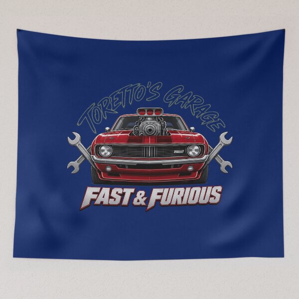 Item preview, Vintage Muscle Car Crossed Wrenches Garage Mechanic designed and sold by FabbArtPrints.