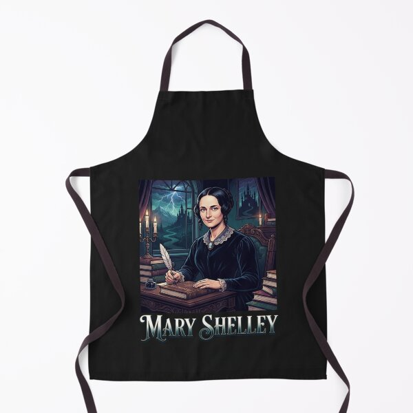 Artikelvorschau, Mary Shelley – Porträt der Autorin im Gothic-Stil (Illustration) entworfen und verkauft von Owcomm.