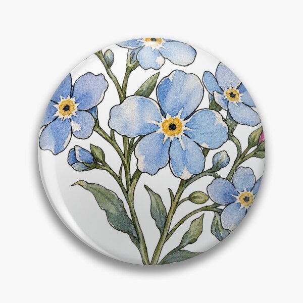 Item preview, Delicate Blue Wildflowers Forget Me Not Watercolor Art designed and sold by Jessie's Palette.