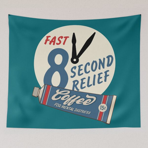Item preview, Funny Retro Coffee Mental Distress Relief Ad designed and sold by estudiopacifico.