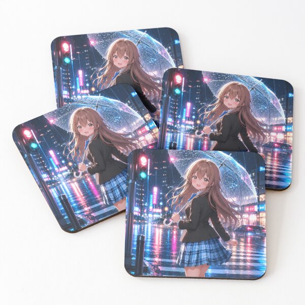 Item preview, Shouko Nishimiya A Silent Voice Neon Rainy Night designed and sold by mildaclairmo.