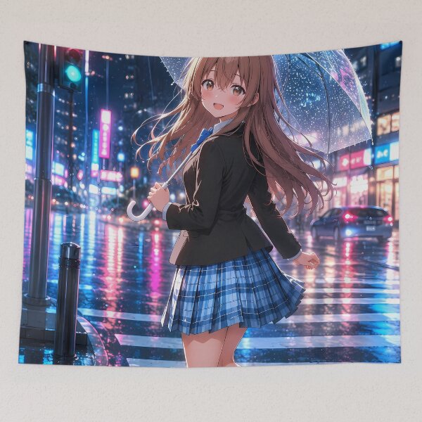 Item preview, Shouko Nishimiya A Silent Voice Neon Rainy Night designed and sold by mildaclairmo.