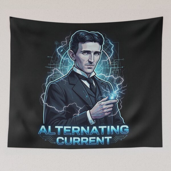Item preview, Nikola Tesla Alternating Current Genius Inventor Portrait    designed and sold by Owcomm.
