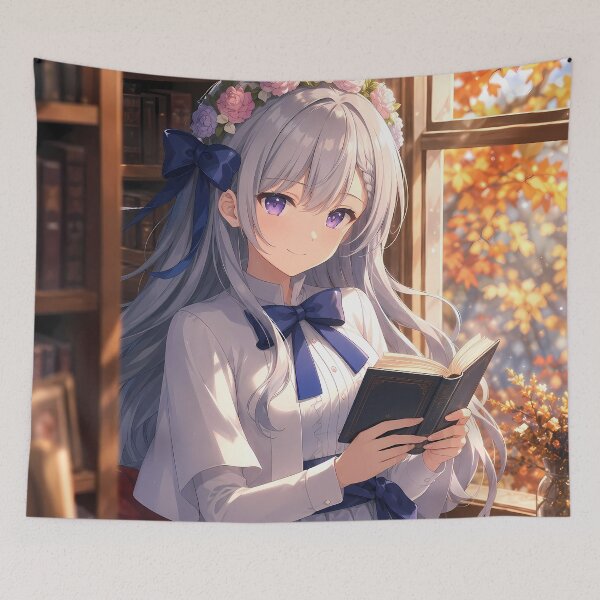 Item preview, Euphyllia Magenta Tenten Kakumei Autumn Library Reading designed and sold by mildaclairmo.