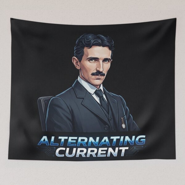 Item preview, Nikola Tesla Alternating Current Genius Inventor Portrait designed and sold by Owcomm.