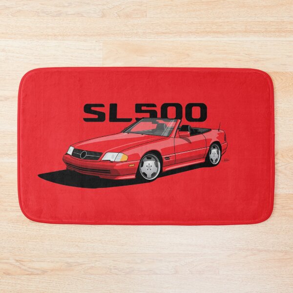Item preview, MB SL500 R129 red side 3/4 illustration designed and sold by blackdogshop.