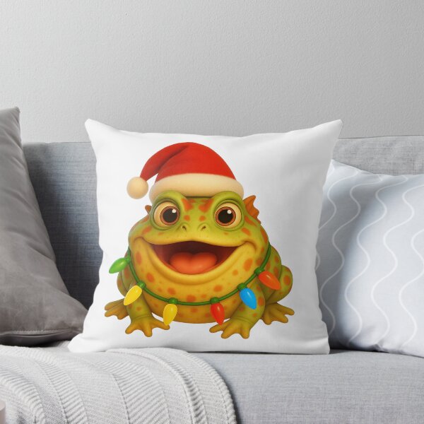 Item preview, Playful Argentine Horned Frog Christmas designed and sold by Sillytoe.
