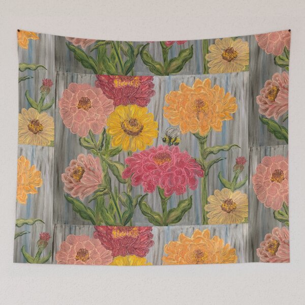 Item preview, Summer zinnias  designed and sold by JWPortman.